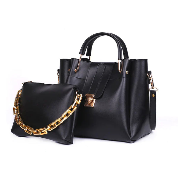 2 pc casual bag black